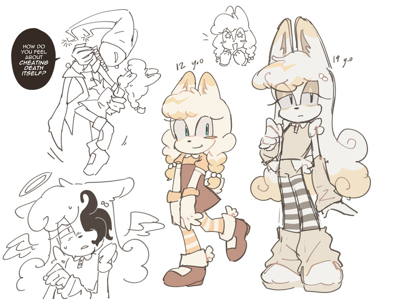 Angel Reference Angel and Lorem (top left) ∙ Child and present day reference (middle and right)